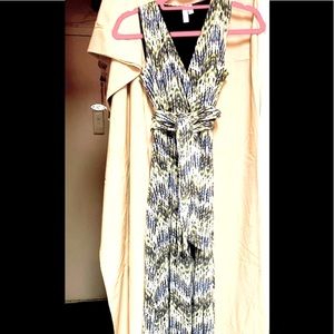 MAXI CHEVRON DESIGN DRESS FOR ANYWHERE ANYTIME FULLY LINED 16” p 58” L